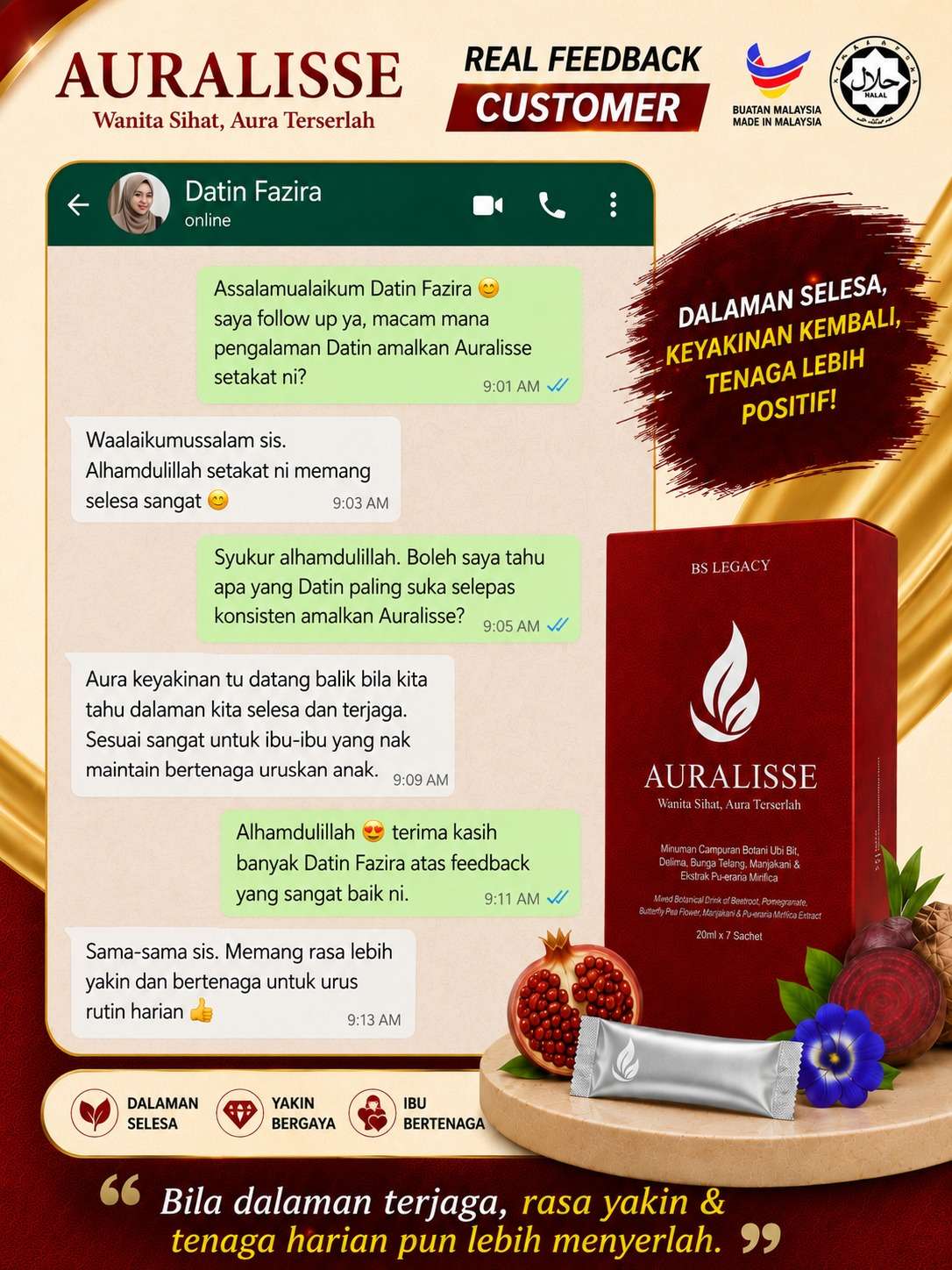 Testimoni WhatsApp Datin Fazira